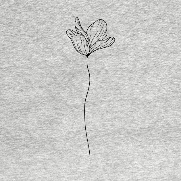 Blume Line Art Mohnblume Line Work Schlicht by Rayraypictures